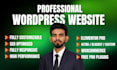 create a professional wordpress website or landing page