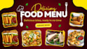 design amazing editable food restaurant menu