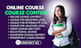 create business training online course content, educational course, video course