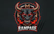create outstanding angry bull head mascot logo