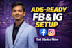 set up a professional facebook and instagram business account ads ready