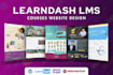 design an online courses website using learndash lms