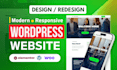 design, redesign wordpress website in elementor