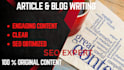 write well researched articles and blogs