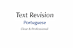 professionally revise and polish your portuguese text