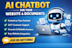 build an ai chatbot trained on your website and documents