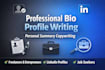 write professional bio profile writing personal summary copywriting