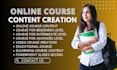 do online course content, video course, powerpoint presentation course slides