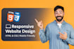 create a responsive website using HTML ,CSS and js
