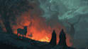 do dark fantasy art illustrations in a painterly style