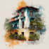 paint landscapes in watercolor