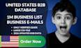 provide you 1 million USA b2b business emails database leads