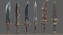 high quality weapon concept art for gaming and more