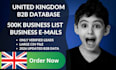 provide you 1 million UK b2b business emails database leads