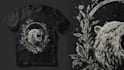 create linocut t shirt design for brands
