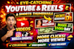 high CTR youtube thumbnail, reels and shorts thumbnail