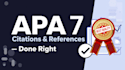 fix apa 7 citations and references accurately