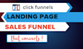 design clickfunnels sales funnel landing page