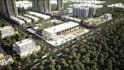 redevelop 3d mixed use property, high rise residential complex,landscape render