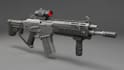 do 3d gun model, weapon props, game assets, hard surface, low poly