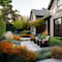 design backyard, frontyard, pool, patio as a landscape