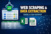 scrape websites and extract data into excel or CSV