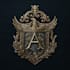 do heraldic, modern luxury logo with hand drawing