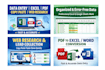 do accurate data entry, excel, PDF, copy paste, google sheets, and web research