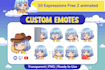 draw stylish twitch emotes, animated, vtuber emotes