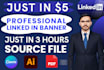design a professional linkedin banner