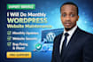 do monthly wordpress website maintenance updates website maintenance, support