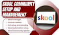 do skool community setup course creation automation and management