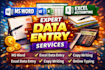 do data entry, ms word, excel accounting, copy writing