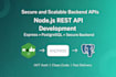 build a secure rest API using node js express and postgresql