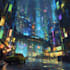 create cyberpunk city style art for any project