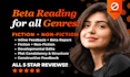 beta read your manuscript with inline comments and report top rated
