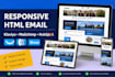 create fully responsive HTML email templates for marketing