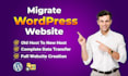 migrate wordpress website or transfer website to a new hosting server