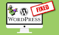 fix one wordpress or divi issue fast