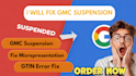 setup gmc fix google merchant center suspension misrepresentation issues