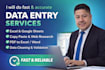 do fast and accurate data entry, web research and excel tasks