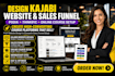 design kajabi website, sales funnel, podia, thinkific  online course