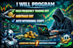 program high frequency trading bot, arbitrage bot, auto withdrawal script