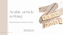 write high quality arabic articles and web content