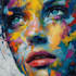 paint expressive colorful abstract portraits