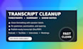 clean your transcript, add timestamps, and summarize