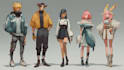 draw anime concept characters design