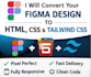 do figma to html css design with tailwind css
