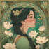 create illustrations in art nouveau style