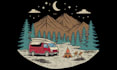 create custom camping illustration for t shirt design